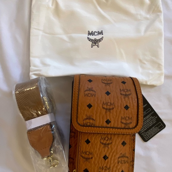 MCM Visetos Original Smartphone Crossbody Case - Picture 8 of 15
